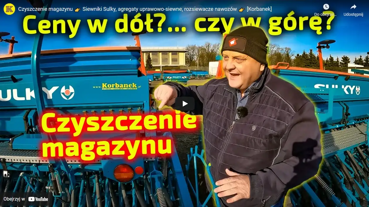 Agregaty uprawowo-siewne Sulky - czyszczenie magazynów!u